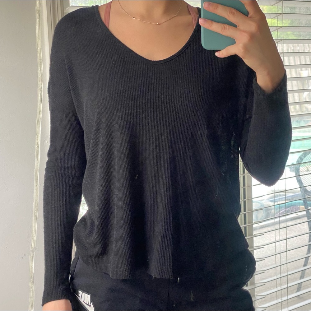 Long Sleeve Ribbed Shirt